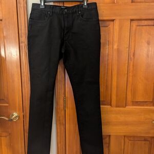 Cotton Denim Vince Men's Slim Fit Jet Black Jeans Size 32 EUC